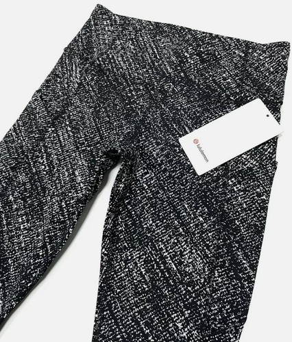 Leggings Lululemon Fast & Free Crop II Nulux 19" en blanco/negro talla EE. UU./2 Reino Unido/6, - Imagen 11 de 12