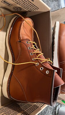 Red Wing Shoes Moc Toe Heritage Boots for Men, Size 10 - Brown for