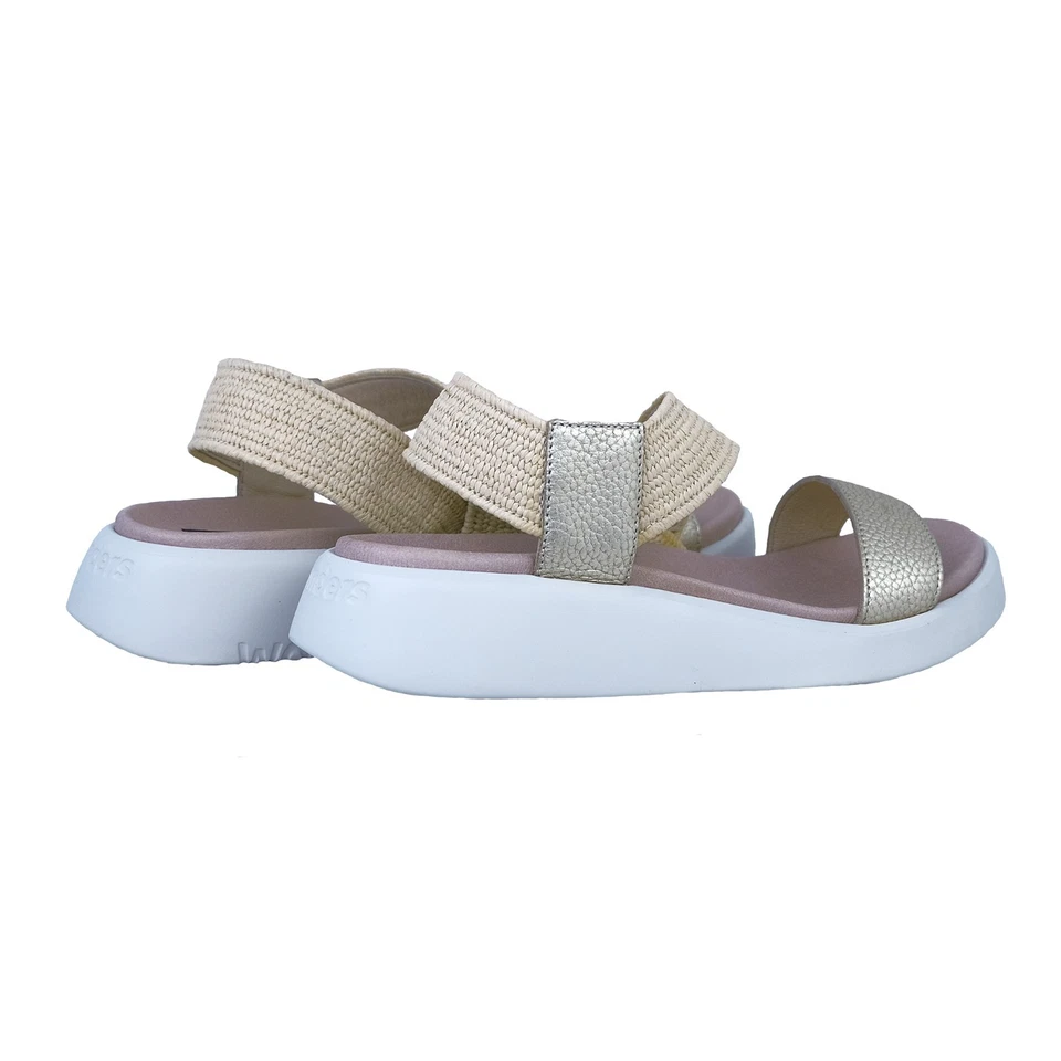 Wonders Damen Sandalen C-6553 Flach Komfort Gold Leder 3 cm - Bild 4 von 4