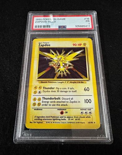 Zapdos graded PSA 1 for sale on eBay
