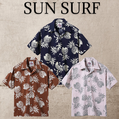 SUN SURF DK37811 DUKE KAHANAMOKU COTTON HAWAIIAN SHIRT PINEAPPLE