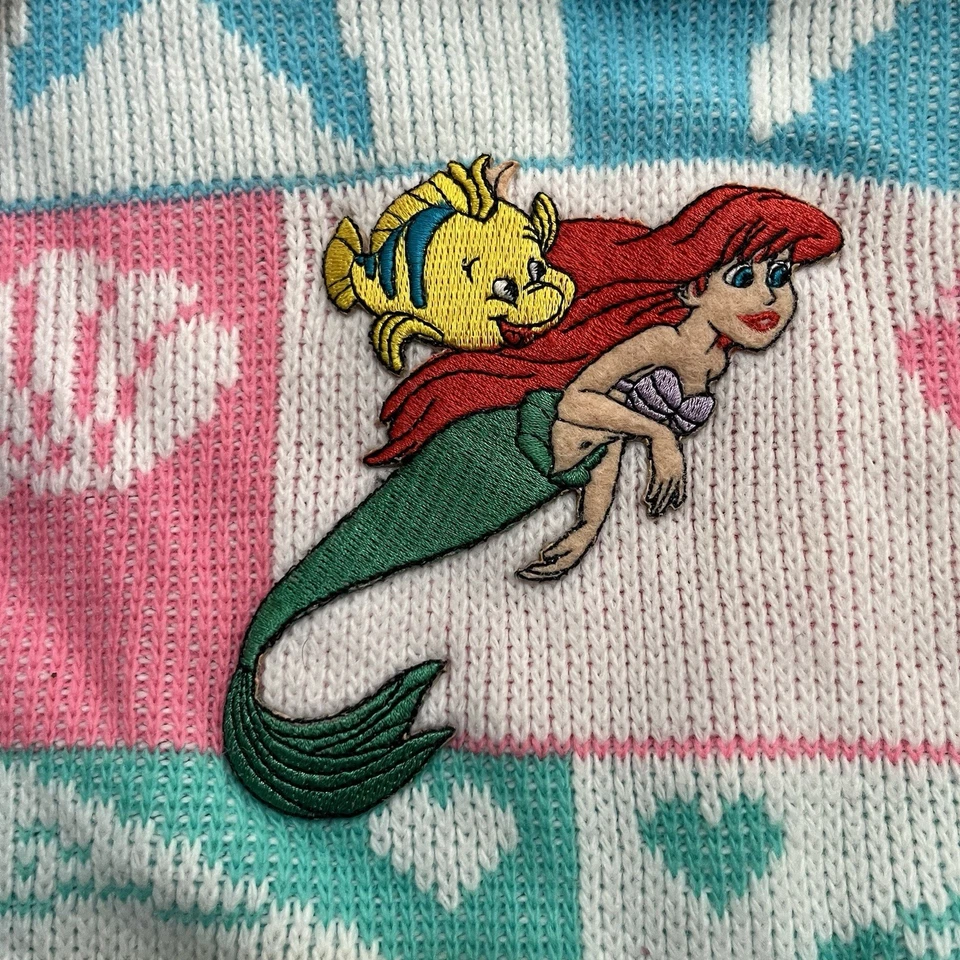 Sudadera Vintage Disney La Sirenita Ariel AOP Platija Bordada 4T 5T Foto 4 de 4