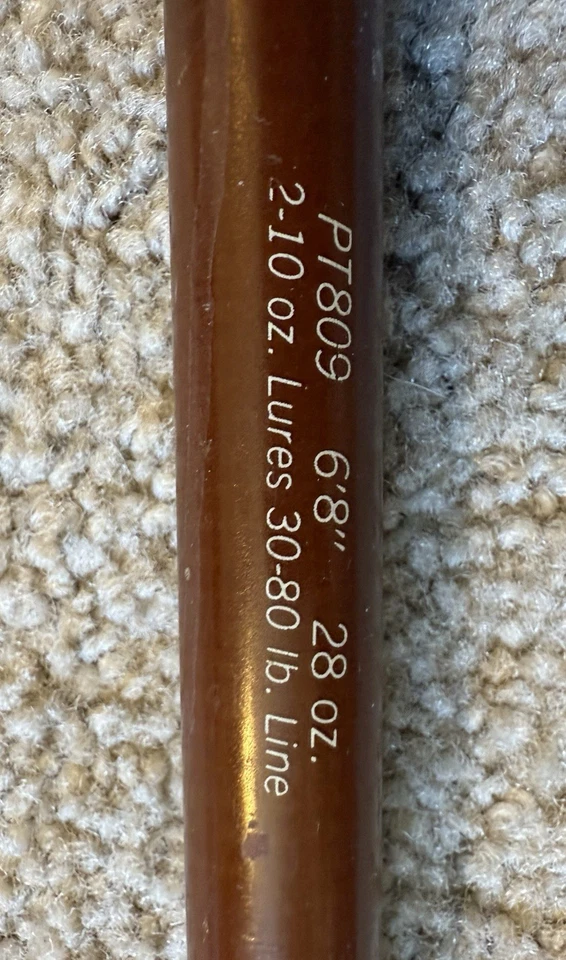 Señuelo de colección Fenwick PT-809 6’-8”, 2-10 OZ, 30-80 LB LÍNEA DE PRUEBA CAÑA DE PESCAR 28 OZ Foto 3 de 4