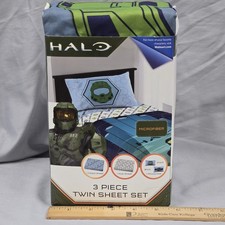 Halo 3pc Twin Sheet Set 1 Fitted, 1 Flat Sheet  1 Pillow Case Microfiber