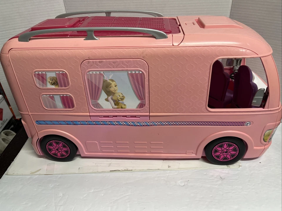 Casa rodante Mattel Barbie juego expandible rosa de ensueño cámper autobús autocaravana furgoneta Foto 4 de 4