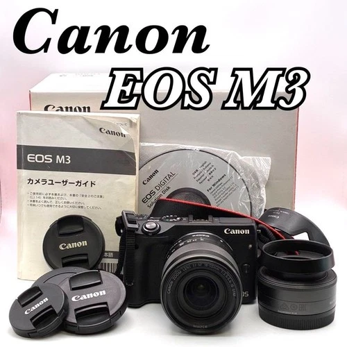 CANON EOS M3 Digital Mirrorless Camera Black Tested Working From Japan