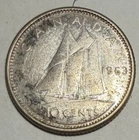 Canada 1963 -  10 Cent Dime Canadian Coin - 80% Silver - ASW 0.06 Oz