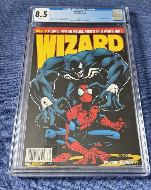 Wizard Magazine #72 Venom Spider-Man Marvel August 1997 CGC 8.5