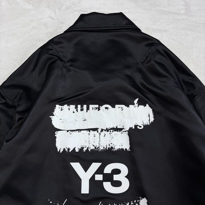 Y-3 Adidas Yohji Yamamoto 2025 Coach Jacket Black Lined Men's L