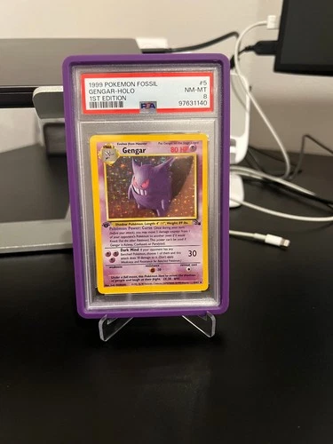 1999 POKEMON FOSSIL 1ST ED #5 GENGAR-HOLO PSA 8