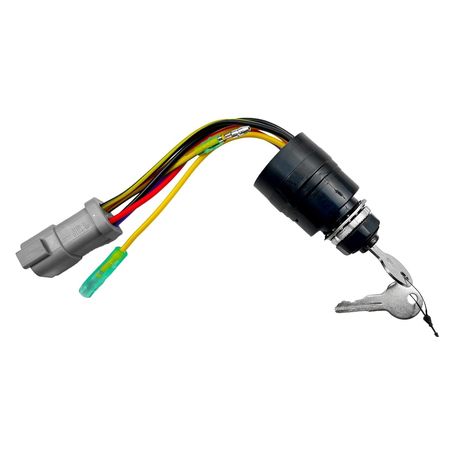 129572 Ignition Switch with Key for Tracker Boats 3 Position 6 Wire Connectors