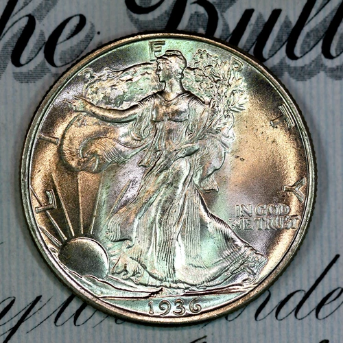 * 1936-P * SOLID+ GEM BU MS WALKING LIBERTY HALF-DOLLAR * FROM COLLECTION