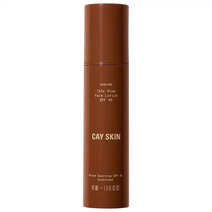 CAY SKIN Isle Glow Face Sunscreen Moisturizer SPF 45 with Sea Moss and Niacinam