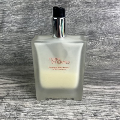 Terre d'Hermes for Men 3.3 oz 100 ml After Shave Lotion Tester White Bottle Only