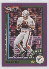 2022 Panini Classics Legends Timeless Tributes Purple 49/50 Bob Griese HOF 2qw