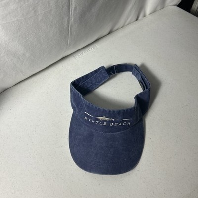 Myrtle Beach SC Adjustable Strap Denim Blue Visor Hat
