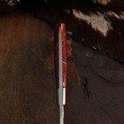 9.2" inch Damascus Steel Hunting Knife Full Tang Resin Handle Leather Sheath — photo 8