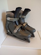 Lake Placid Glider 500 Gray Youth Hockey Ice Skates Size L Adjustable 2-4