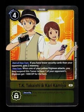 T.K Takaishi & Kari Kamiya BT6-089 Yellow Foil Digimon Card CCG Trading Card