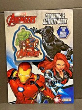 Avengers Coloring Activity Book With Fun Shaped Eraser NEW