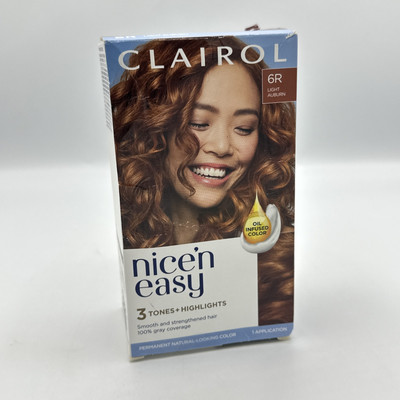 Clairol Nice'n Easy Permanent Hair Color 6R Light Auburn