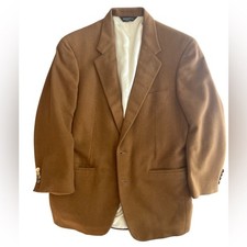 Majer made in USA 100% cashmere tan Brown two buttons Blazer See measurements