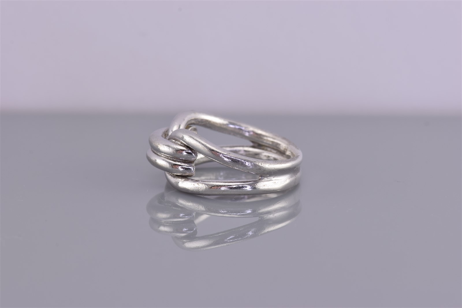 Sterling Silver Solid Tapered Loop Double Wrapped… - image 5