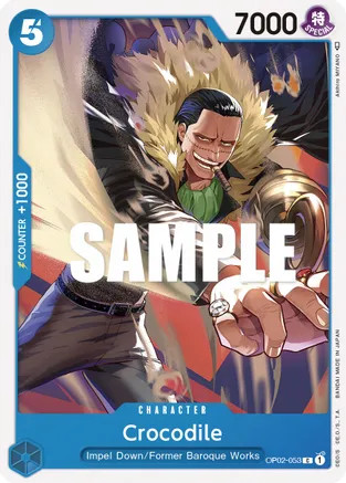 NM-Mint, English One Piece Crocodile - OP02-053 - C Paramount War OP02 One Piece