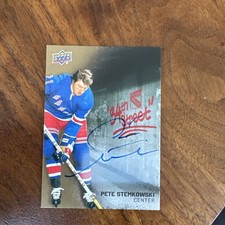 2025-26 UD NY Rangers Centennial 34th Street Auto Pete Stemkowski #34S-24 