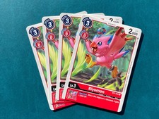 Biyomon BT1-012 Playset Release Special Booster 1.0 Digimon Card Game x4