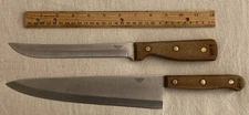 Lot of 2 High Carbon MolyBDenum Vanadium Stainless Steel Knife Set-Wooden Handle
