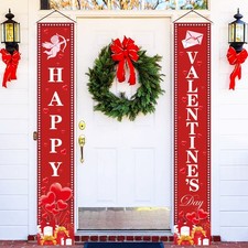 , Happy Valentines Day Banner - XtraLarge, 72x12 Inch Valentines Banner, Ro...