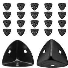 24 PCS 25mm Black Zinc Alloy Metal Box Edge Corner Protectors Bracket Cabinet