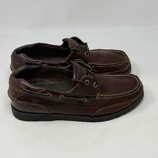 Sperry Top Sider Lanyard Boat Shoes Mens 9.5 M Brown Leather Casual 2 Eye Preppy