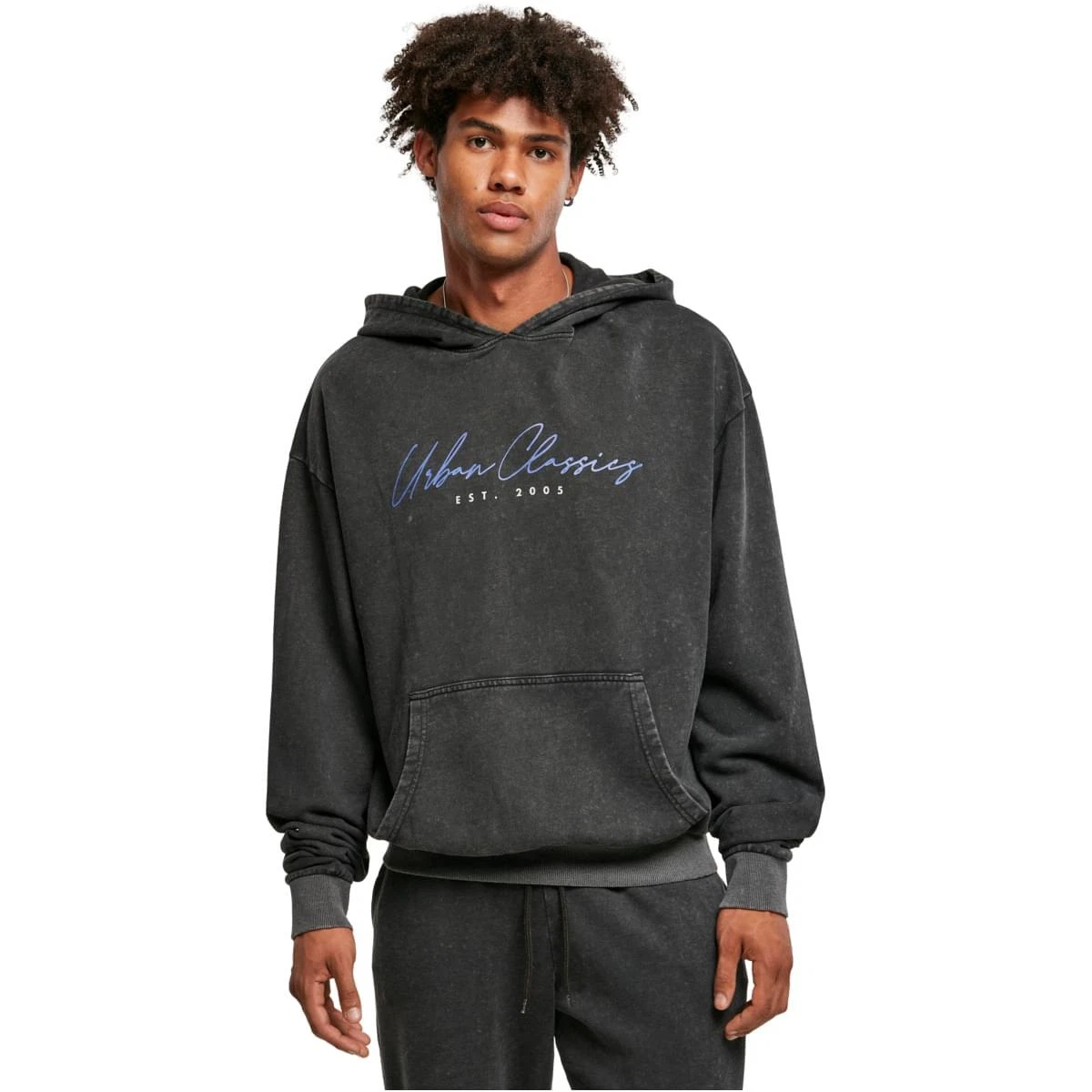 Urban Classics Script Logo Hoody Pullover Kapuzensweater Oversize Print Sport