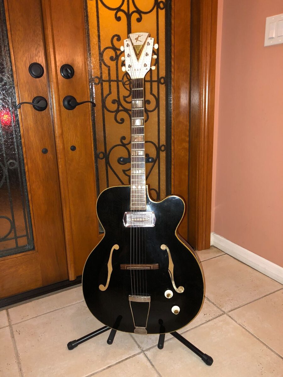 Black 1959 Kay Upbeat Kelvinator K8990 Jumbo Archtop Guitar Black 1959 Kay Upbeat Kelvinator K8990 Jumbo Archtop Guitar
