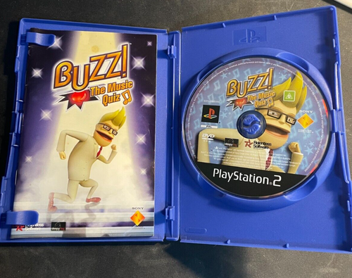 Buzz! The Music Quiz SONY PS2 PLAYSTATION 2 BUZZ BUZZERS REQUIRED + MANUAL - Picture 2 of 3
