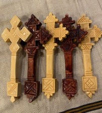 LOT 5x Ethiopian Orthodox Wood Crosses: Coptic Wall Hanging,Handmade Cross