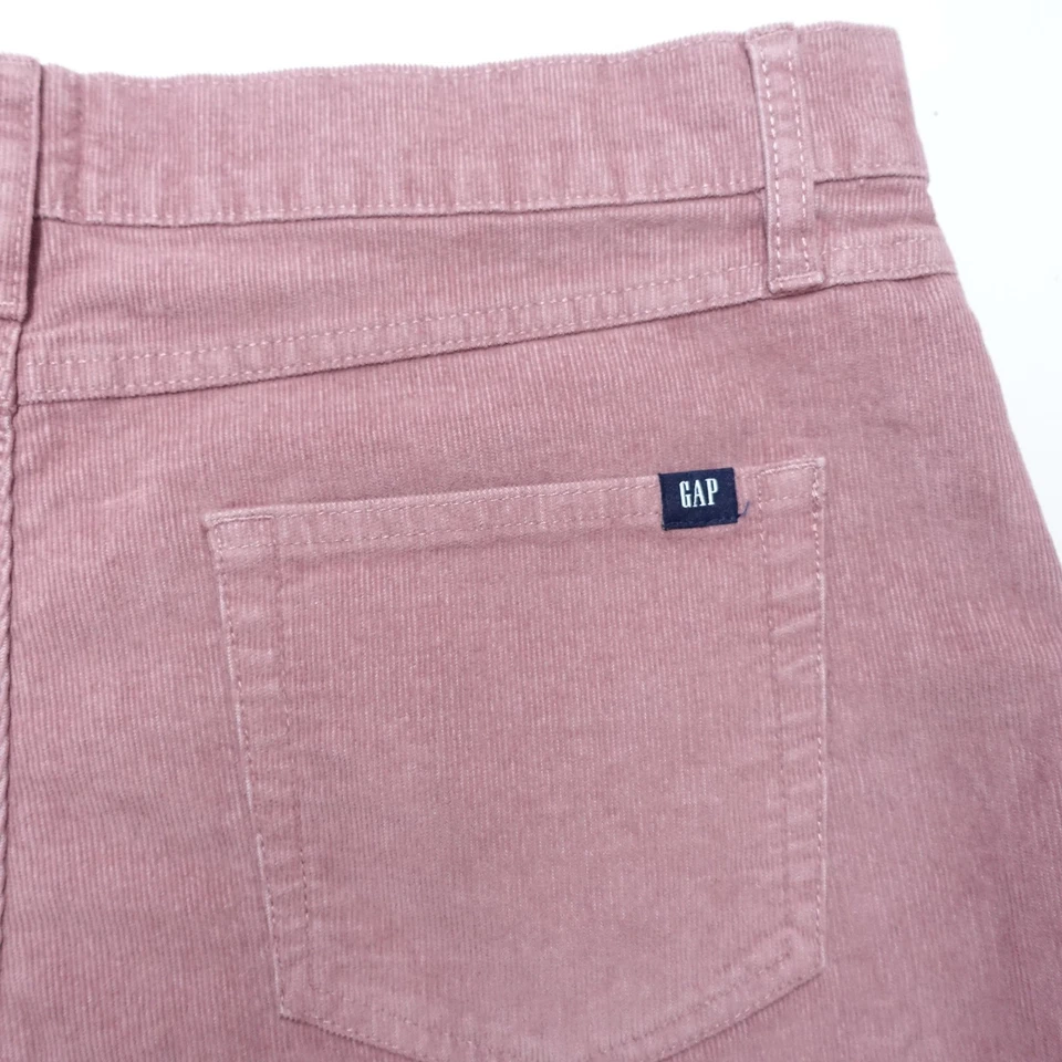 GAP Cut-Off Shorts Women's W33 Rose Pink Corduroy Frayed Hem Zip Fly Low-Rise - Image 3 of 4