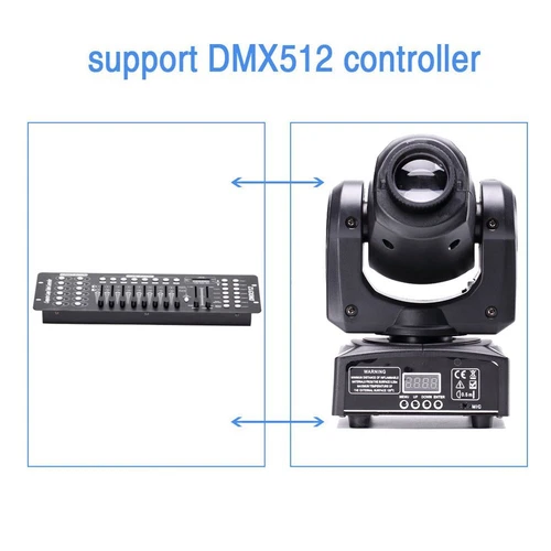 2 piezas 80W LED GOBO RGBW Moving Head luz de escenario DMX512 fiesta concierto iluminación - Imagen 14 de 19
