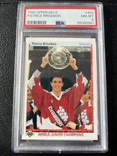 1990-91 Upper Deck Young Guns Rookie Patrice Brisebois #454 Montreal RC PSA 8
