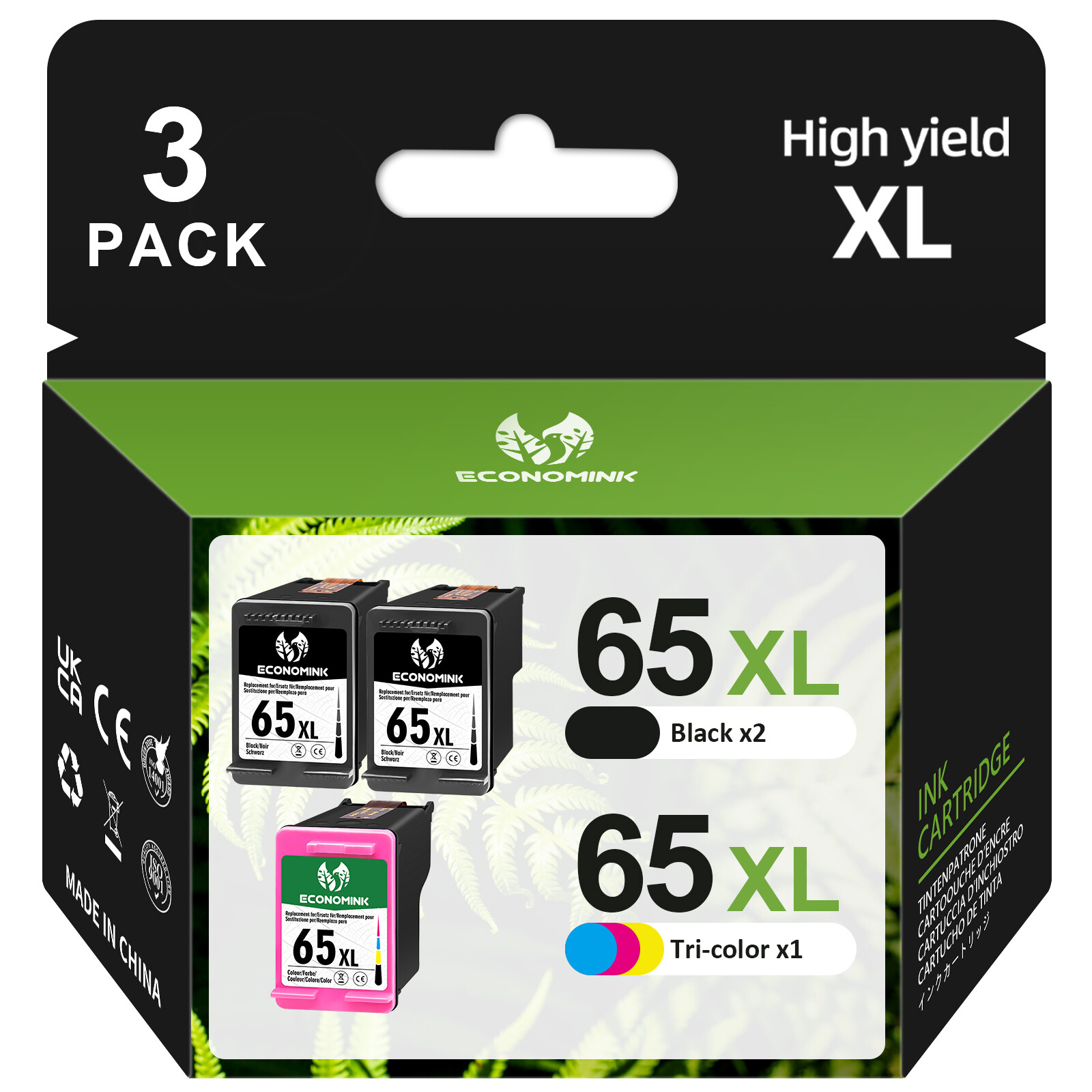 65XL Ink Cartridges for HP 65 Deskjet 3720 2600 2655 2652 ENVY 5055 5052 Printers-image