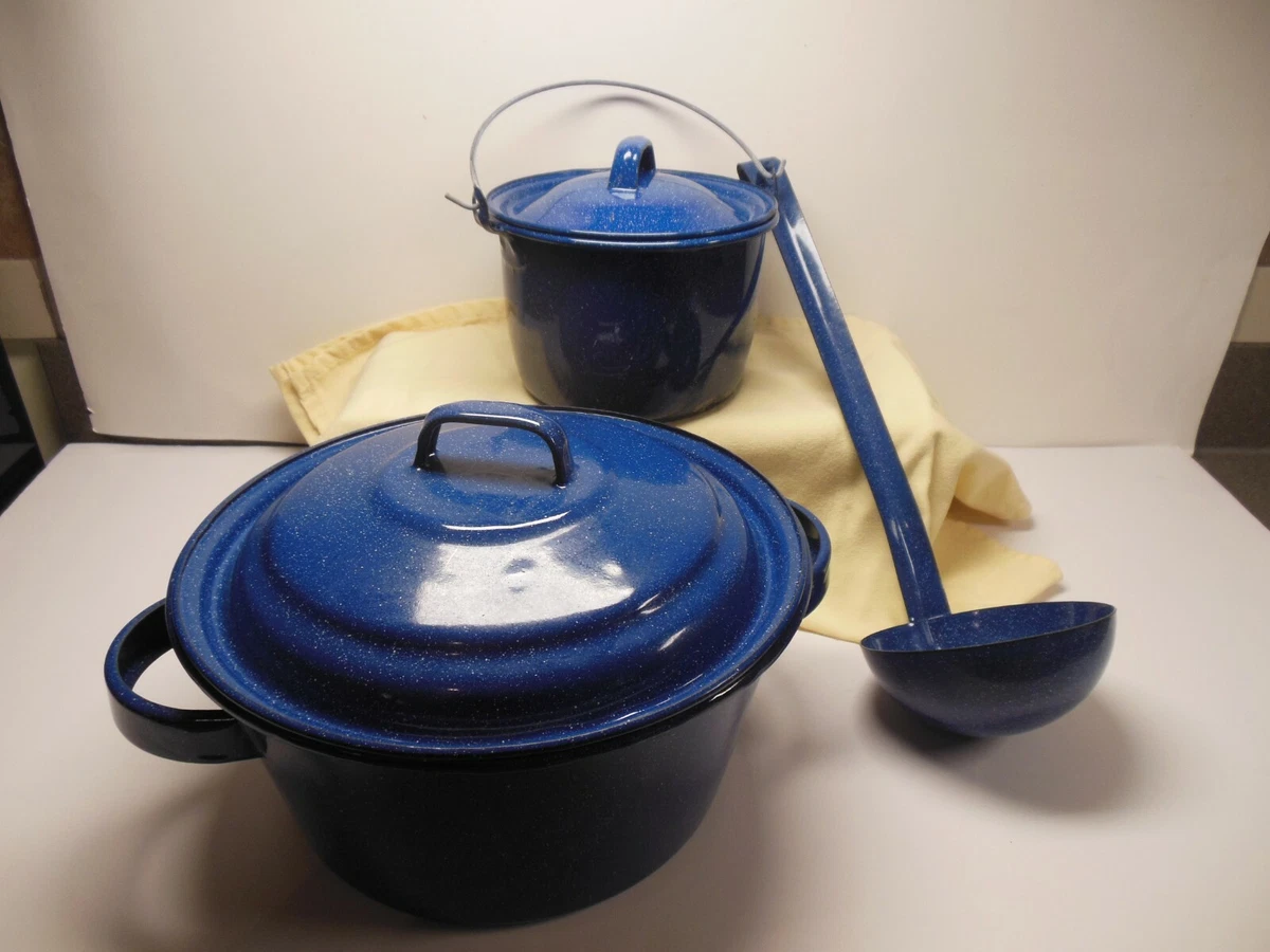 Blue Enamel Camping Cookware