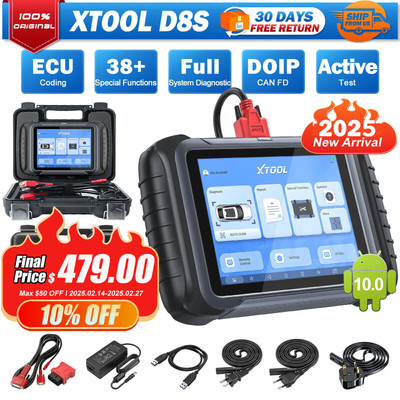 XTOOL D8S Bi-directional OBD2 Diagnostic Tool Code Reader ECU Coding DOIP