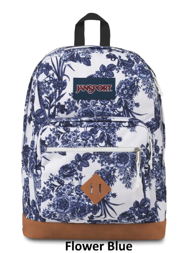 Blue And White Floral Jansport Backpack 