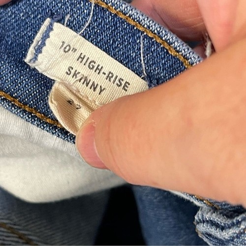 Madewell 10” High Rise Skinny Jeans Button Fly Dark Wash Stretch Womens 27 - Picture 8 of 10
