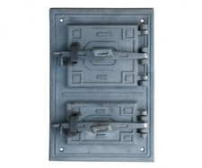 Ofentür Gusseisen Backofentür Holzofentür Revisionstür Doppelte 47 cm x 32,5 cm