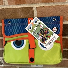 Case It The P-Pod Monster  Pencil Case Green Pea Fits into Binder Multi Function