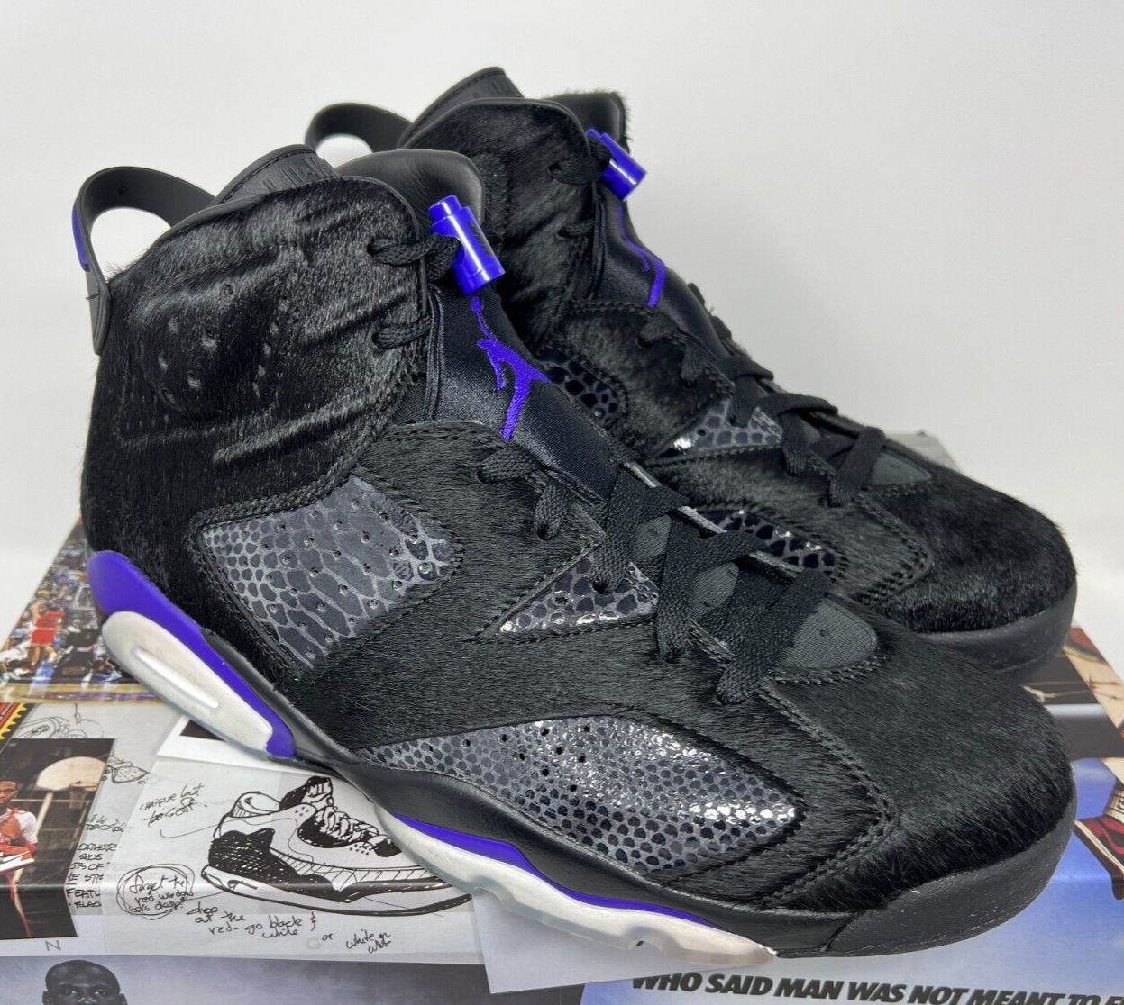 Air Jordan 6 Retro x Social Status Pony Hair 2019 AR2257 005 Uomo Taglia 11