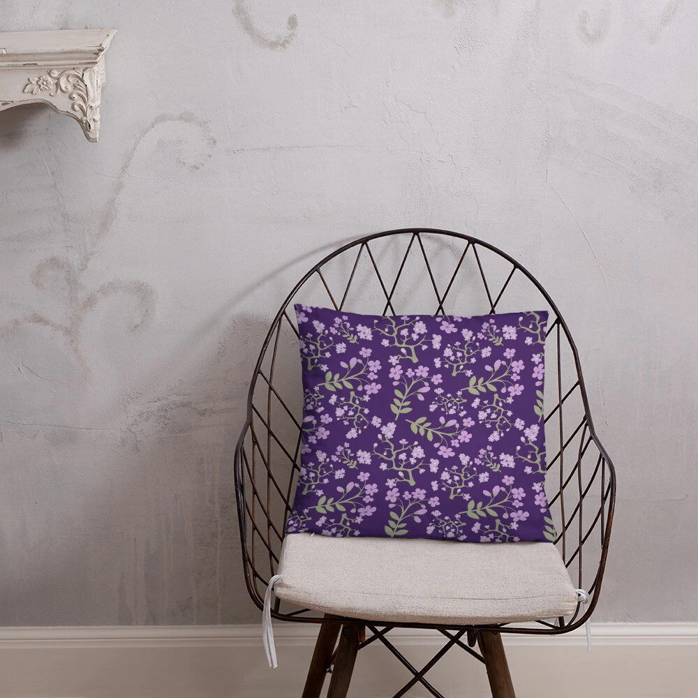 Spring Time Purple Pillow